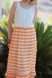Orange stripped dress
