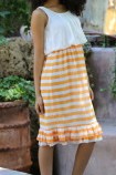 Orange stripped dress