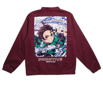 Primitive Demon Slayer Jacket Burgundy