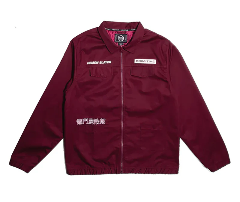 Primitive Demon Slayer Jacket Burgundy