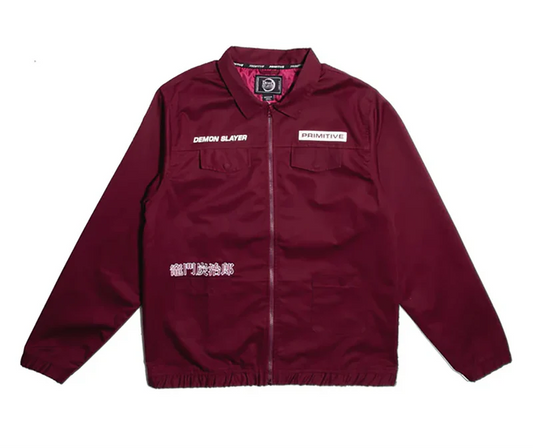 Primitive Demon Slayer Jacket Burgundy